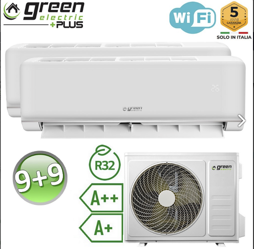 [multi 2 x 9000 btu] 25m² + 25m² - Green electric D41E multi 9000 + 9000